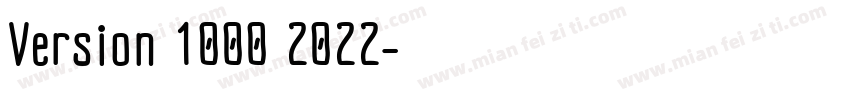 Version 1000 2022字体转换